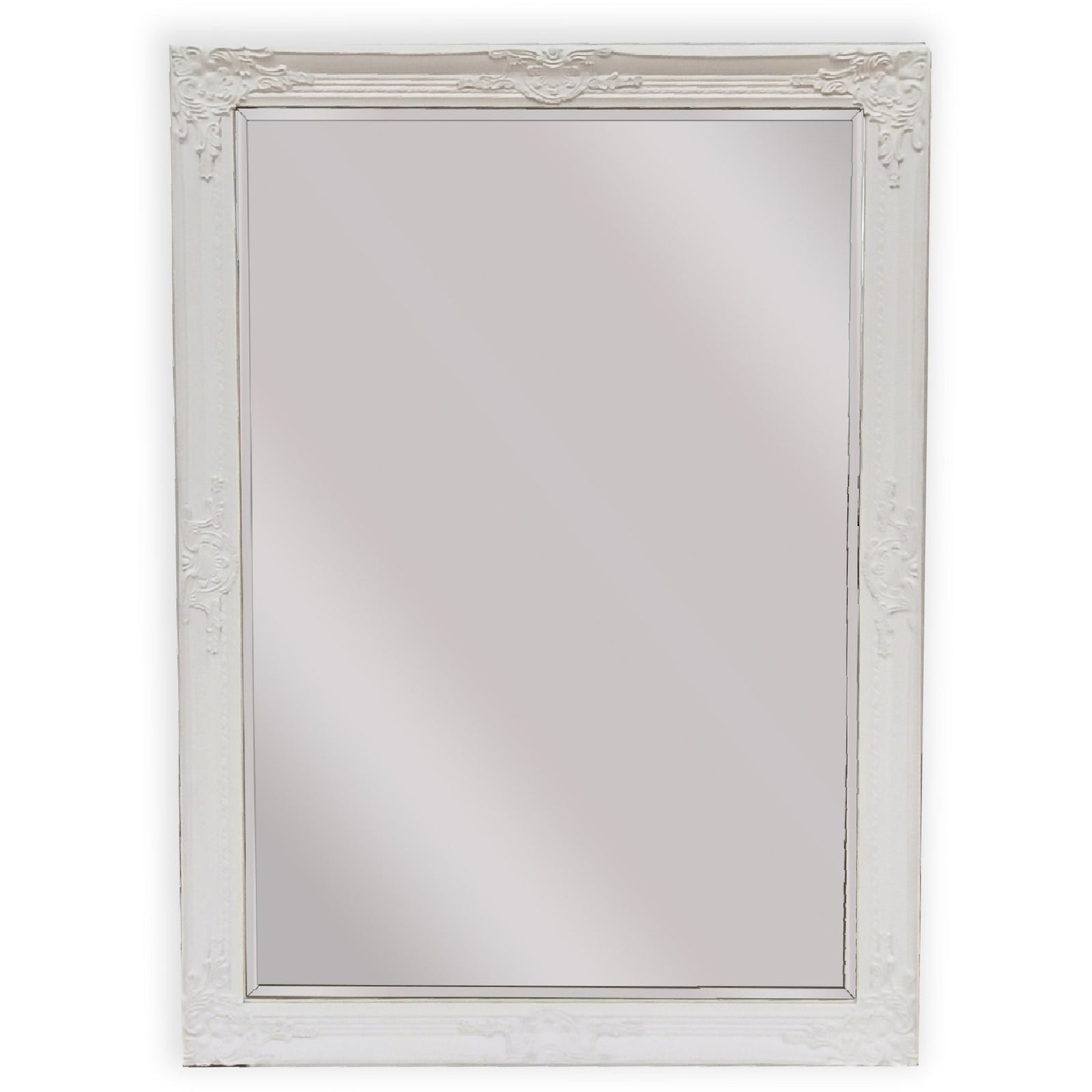 French Provincial Ornate Mirror - White - Small 80cm x 110cm