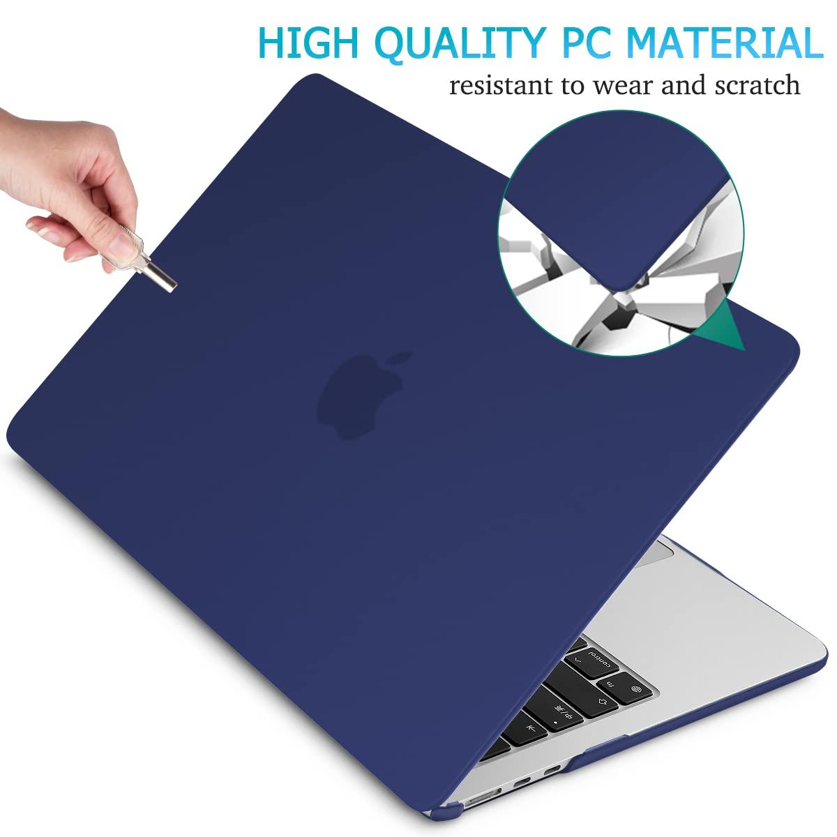 15 inch Air 2023 MacBook Air Matte Case A2941 M2 Chip Hard Shell Case Keyboard Cover Blue