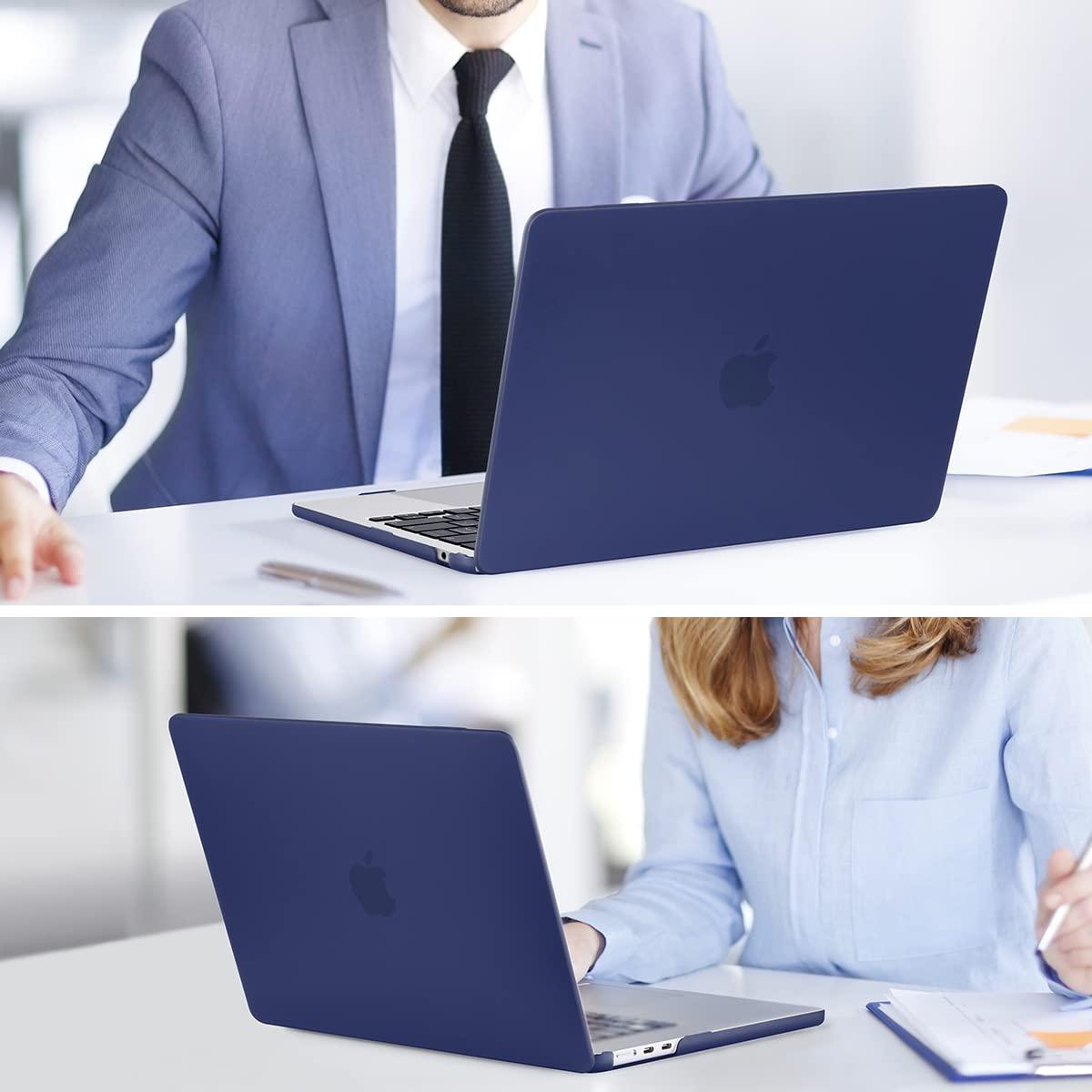 15 inch Air 2023 MacBook Air Matte Case A2941 M2 Chip Hard Shell Case Keyboard Cover Blue