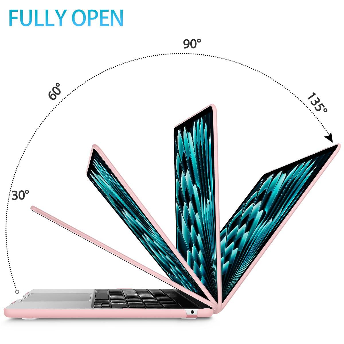 15 inch Air 2023 MacBook Air Matte Case A2941 M2 Chip Hard Shell Case Keyboard Cover Sold Pink