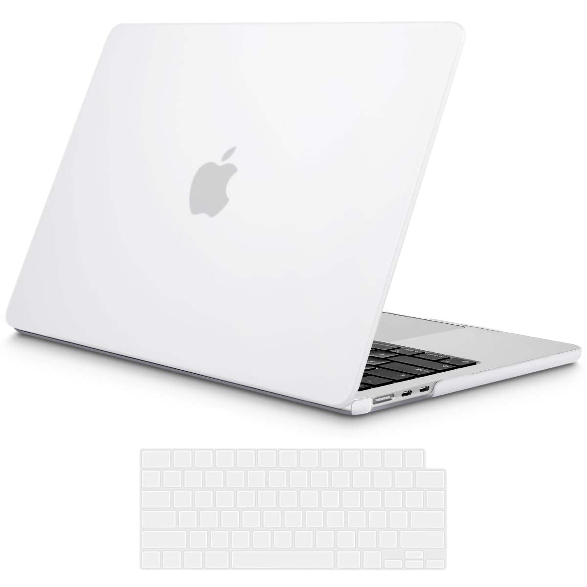 15 inch Air 2023 MacBook Air Matte Case A2941 M2 Chip Hard Shell Case Keyboard Cover White