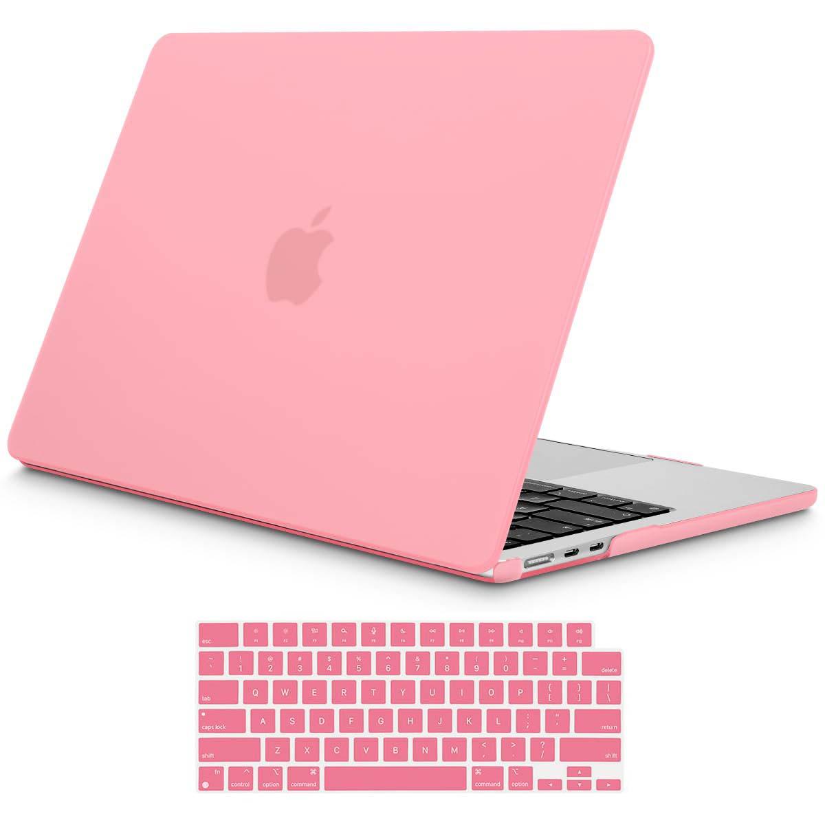 15 inch Air 2023 MacBook Air Matte Case A2941 M2 Chip Hard Shell Case Keyboard Cover Pink