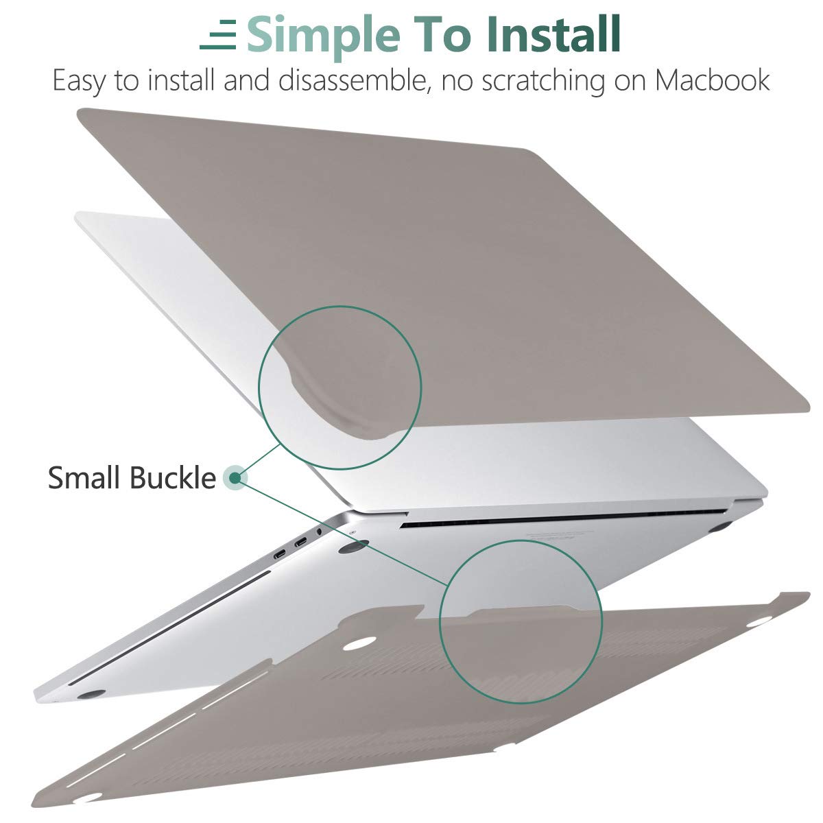 Suitable for Grey MacBook Pro 13 Inch Case 2016-2023 M1 M2 A2338 A2289 A2251 A2159 Hard Shell Case Keyboard Cover