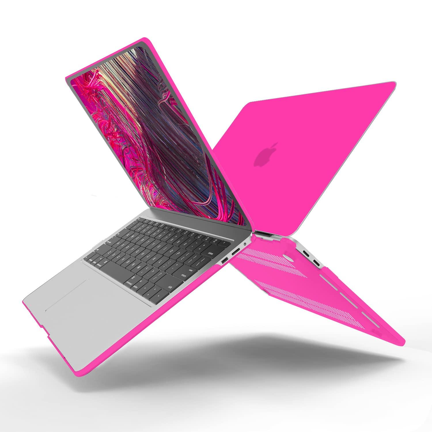 Suitable for Hot Pink MacBook Pro 13 Inch Case 2016-2023 M1 M2 A2338 A2289 A2251 A2159 Hard Shell Case Keyboard Cover
