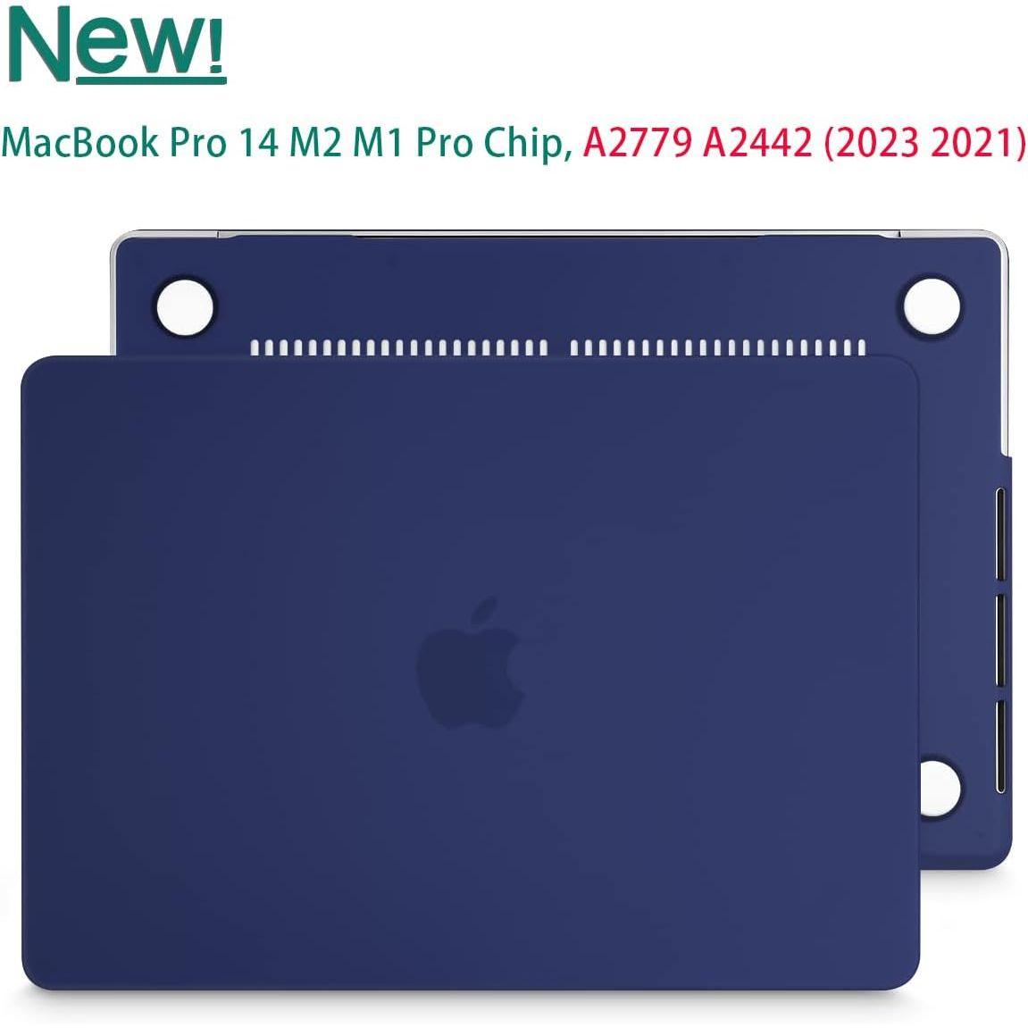 Suitable for MacBook Pro 14 Max Inch Case 2023 2022 2021 M2 A2779 M1 A2442 Hardshell Case Keyboard Cover Blue