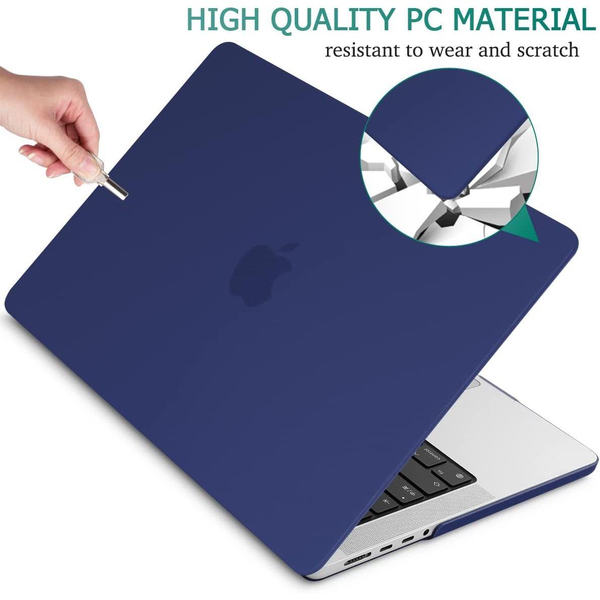 Suitable for MacBook Pro 14 Max Inch Case 2023 2022 2021 M2 A2779 M1 A2442 Hardshell Case Keyboard Cover Blue