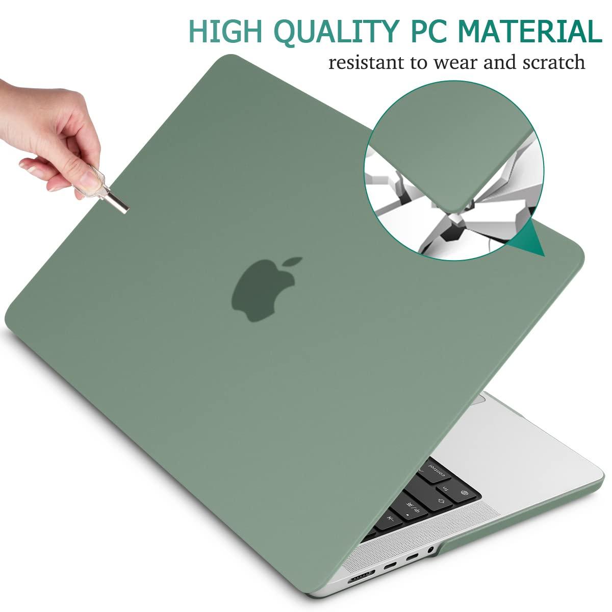 Suitable for MacBook Pro 14 Max Inch Case 2023 2022 2021 M2 A2779 M1 A2442 Hardshell Case Keyboard Cover Midnight Green