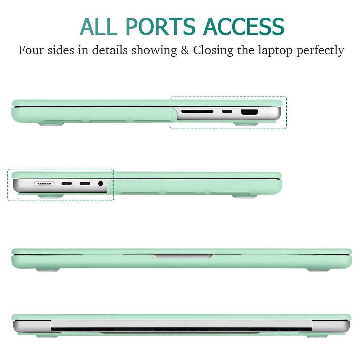 Suitable for MacBook Pro 14 Max Inch Case 2023 2022 2021 M2 A2779 M1 A2442 Hardshell Case Keyboard Cover Green