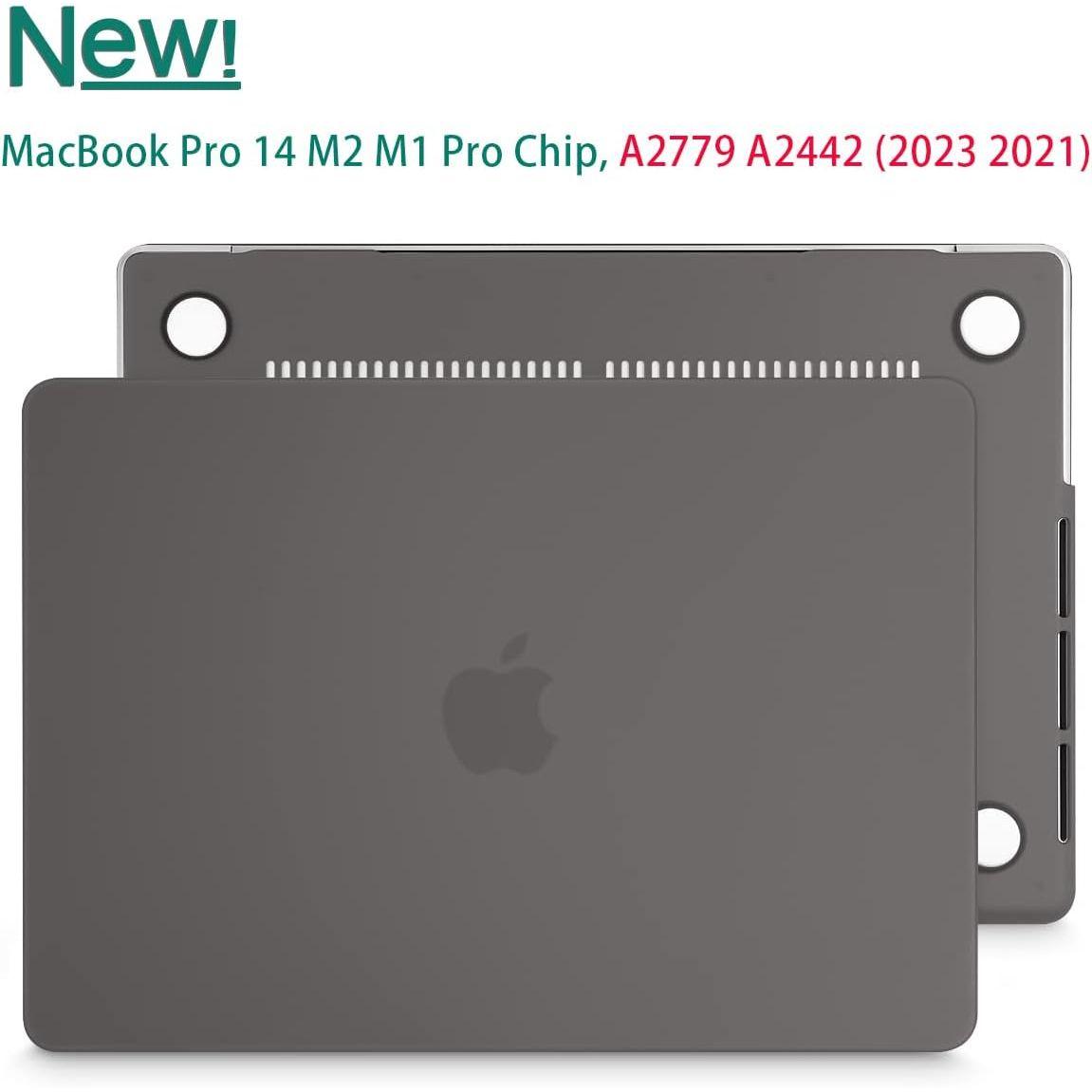 Suitable for MacBook Pro 14 Max Inch Case 2023 2022 2021 M2 A2779 M1 A2442 Hardshell Case Keyboard Cover Grey