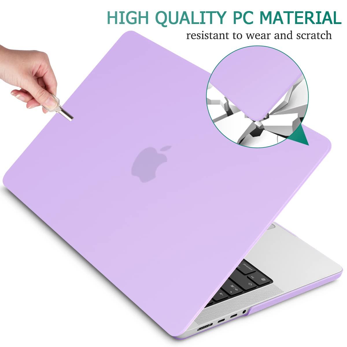 Suitable for MacBook Pro 14 Max Inch Case 2023 2022 2021 M2 A2779 M1 A2442 Hardshell Case Keyboard Cover Purple