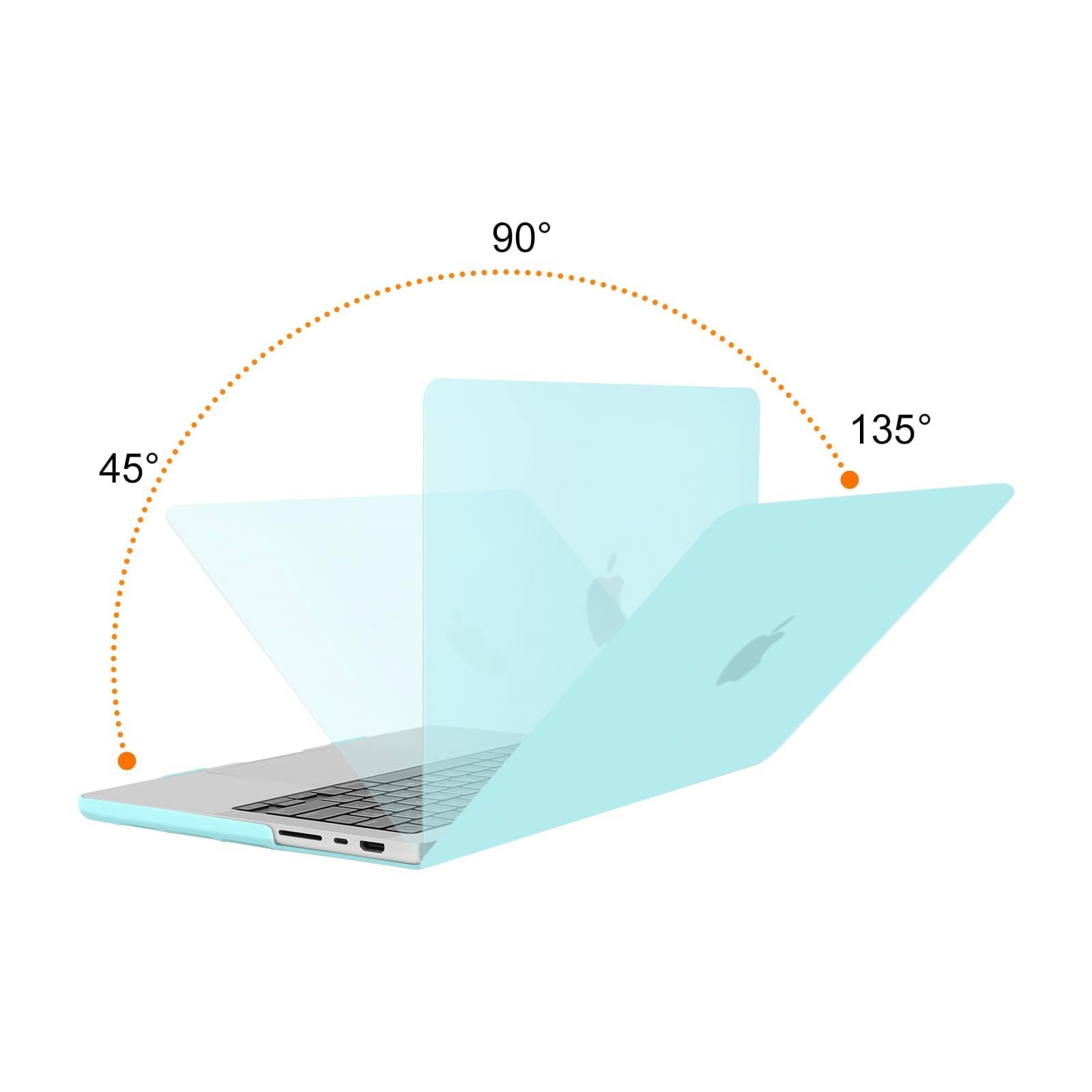 Suitable for MacBook Pro 14 Max Inch Case 2023 2022 2021 M2 A2779 M1 A2442 Hardshell Case Keyboard Cover Turquoise