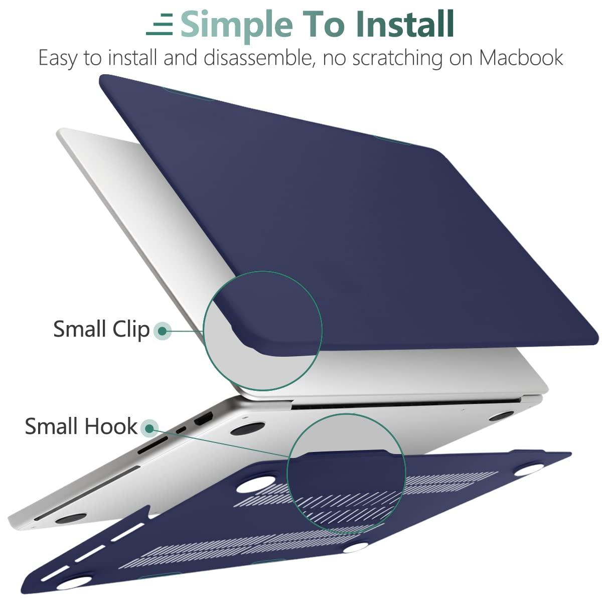 Suitable for MacBook Pro 16 inch Case 2023 2022 2021 M2 A2780 A2485 M1 Pro/Max Hard Shell Case Keyboard Cover Blue