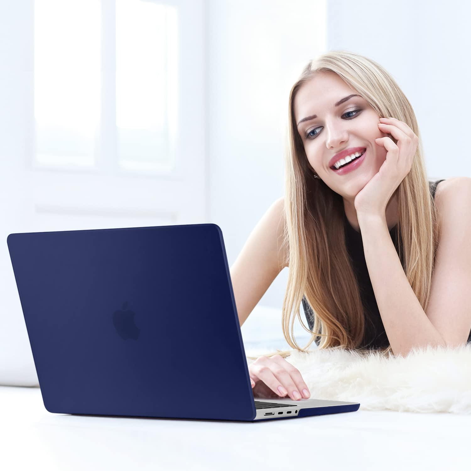 Suitable for MacBook Pro 16 inch Case 2023 2022 2021 M2 A2780 A2485 M1 Pro/Max Hard Shell Case Keyboard Cover Blue