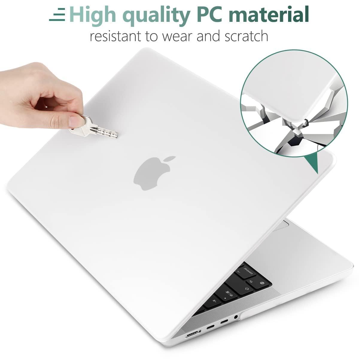 Suitable for MacBook Pro 16 inch Case 2023 2022 2021 M2 A2780 A2485 M1 Pro/Max Hard Shell Case Keyboard Cover White