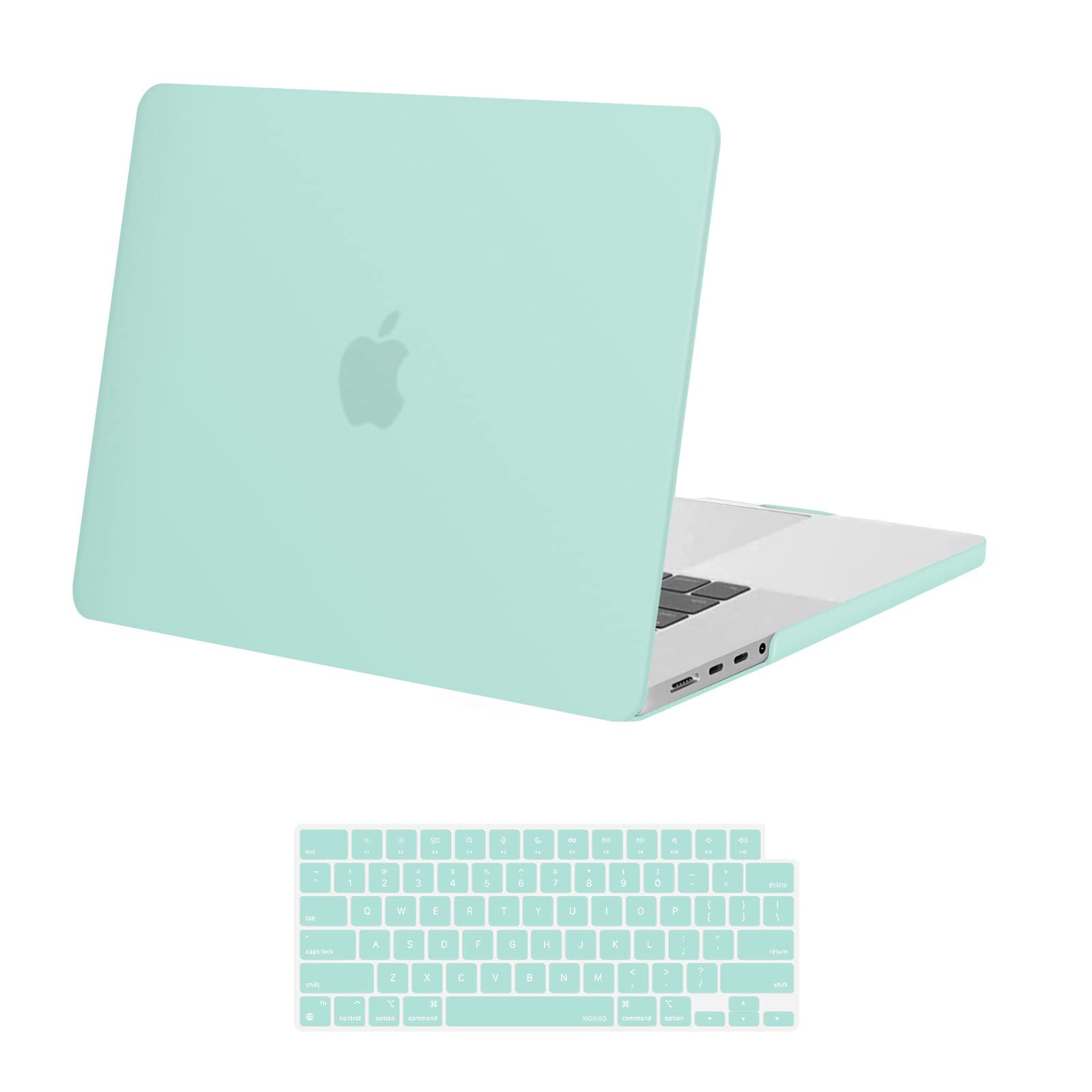 Suitable for MacBook Pro 16 inch Case 2023 2022 2021 M2 A2780 A2485 M1 Pro/Max Hard Shell Case Keyboard Cover Green