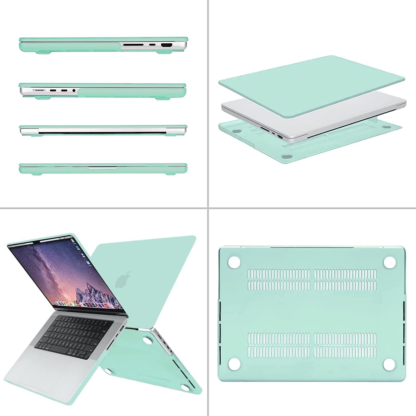 Suitable for MacBook Pro 16 inch Case 2023 2022 2021 M2 A2780 A2485 M1 Pro/Max Hard Shell Case Keyboard Cover Green