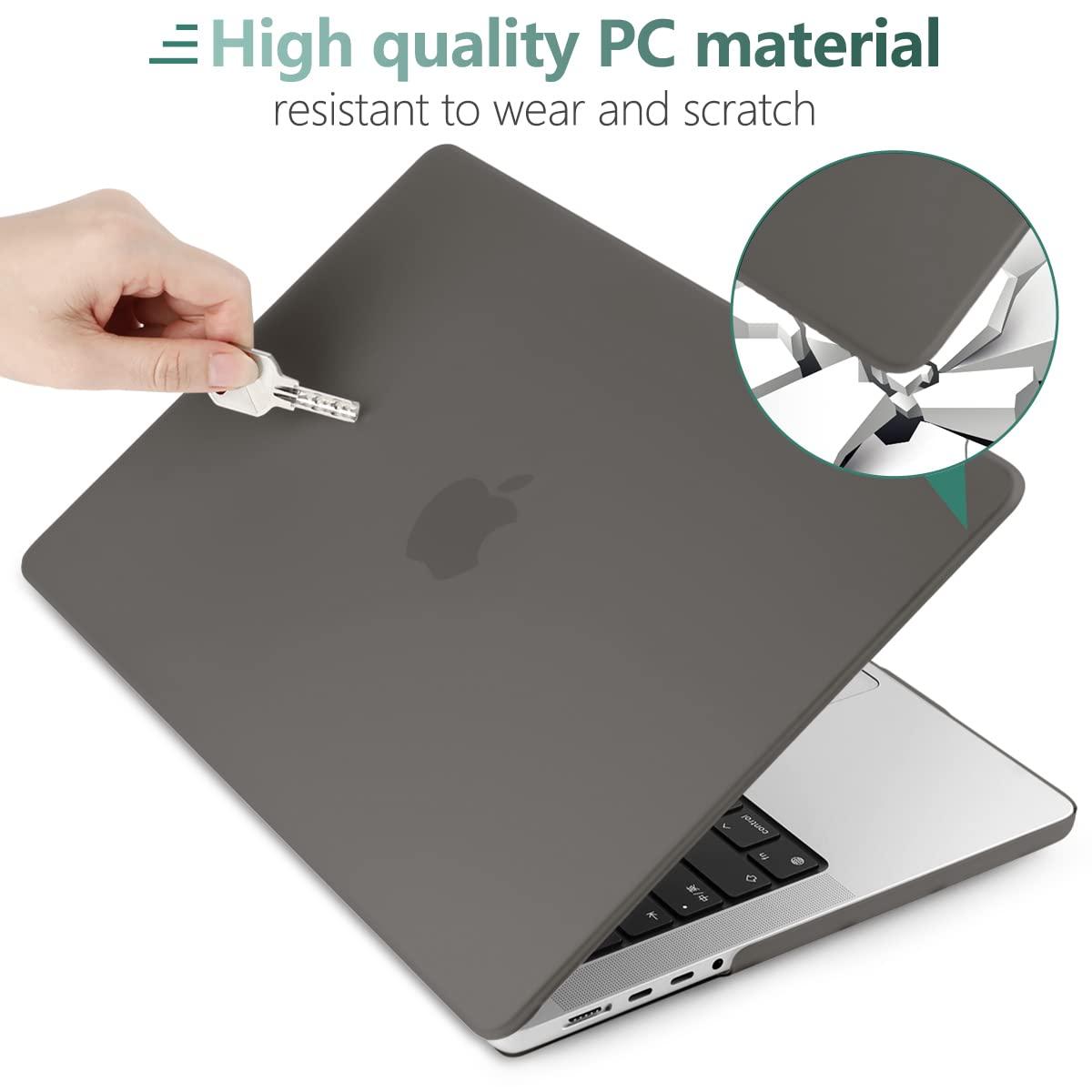 Suitable for MacBook Pro 16 inch Case 2023 2022 2021 M2 A2780 A2485 M1 Pro/Max Hard Shell Case Keyboard Cover Grey