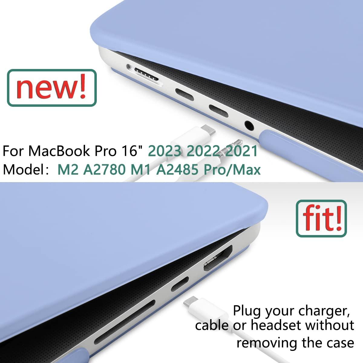 Suitable for MacBook Pro 16 inch Case 2023 2022 2021 M2 A2780 A2485 M1 Pro/Max Hard Shell Case Keyboard Cover