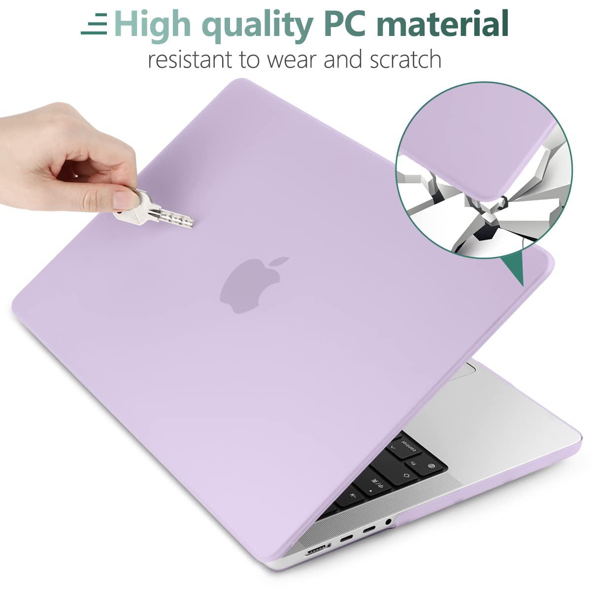 Suitable for MacBook Pro 16 inch Case 2023 2022 2021 M2 A2780 A2485 M1 Pro/Max Hard Shell Case Keyboard Cover Purple