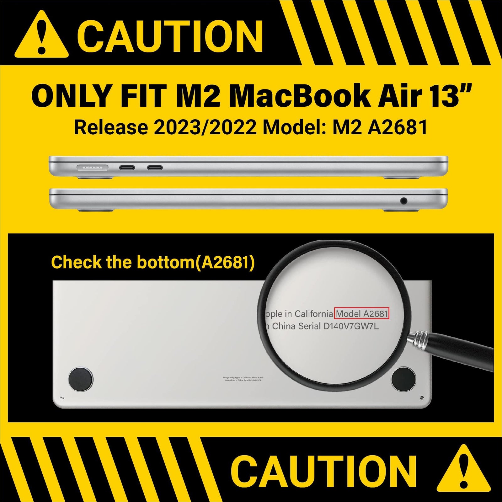 Suitable for 2023 2022 MacBook Air 13 inch case M2 Model A2681 Hard Shell Case Keyboard Cover Blue