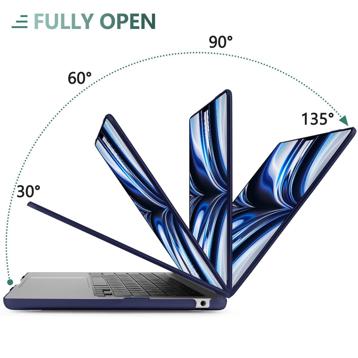 Suitable for 2023 2022 MacBook Air 13 inch case M2 Model A2681 Hard Shell Case Keyboard Cover Blue