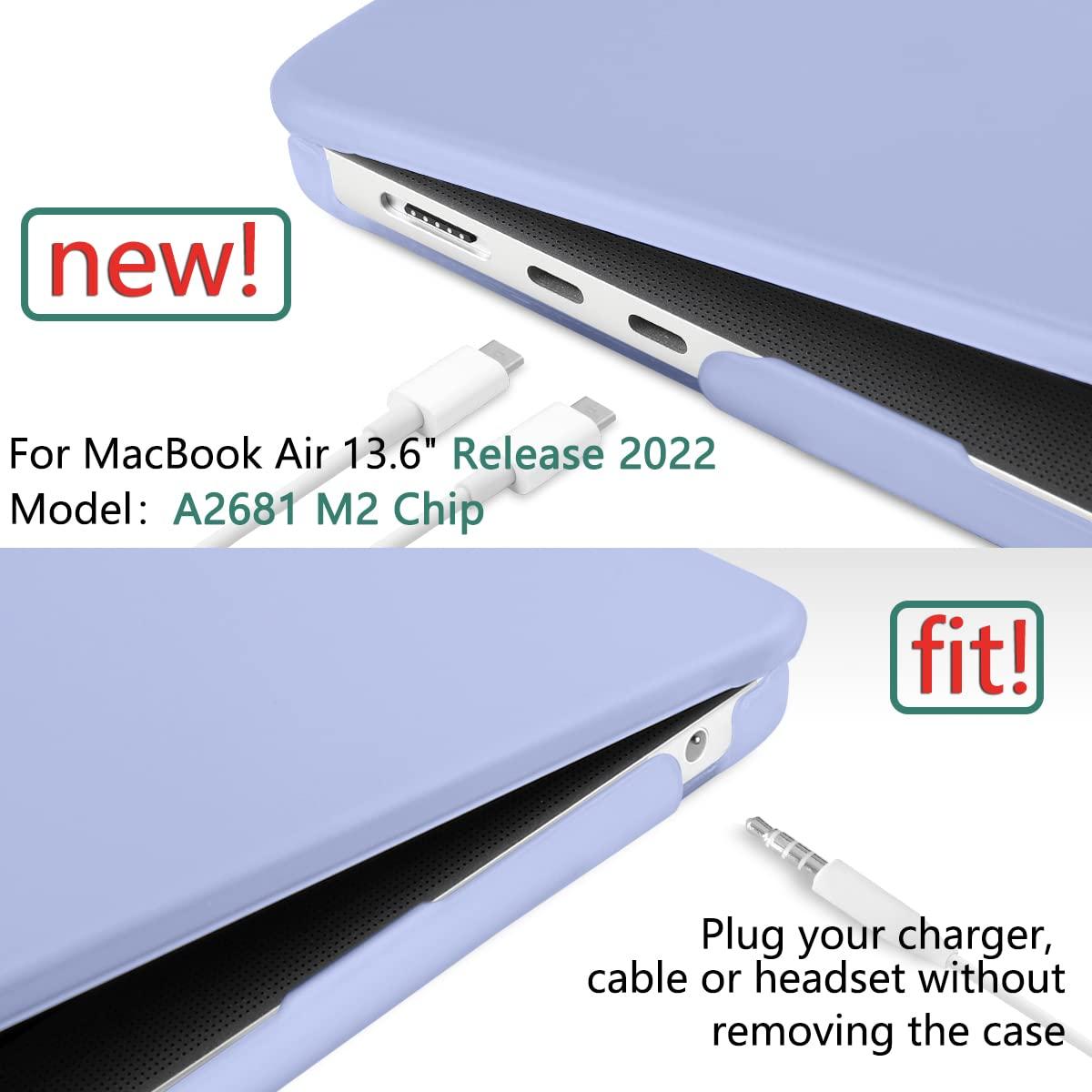 Suitable for 2023 2022 MacBook Air 13 inch case M2 Model A2681 Hard Shell Case Keyboard Cover
