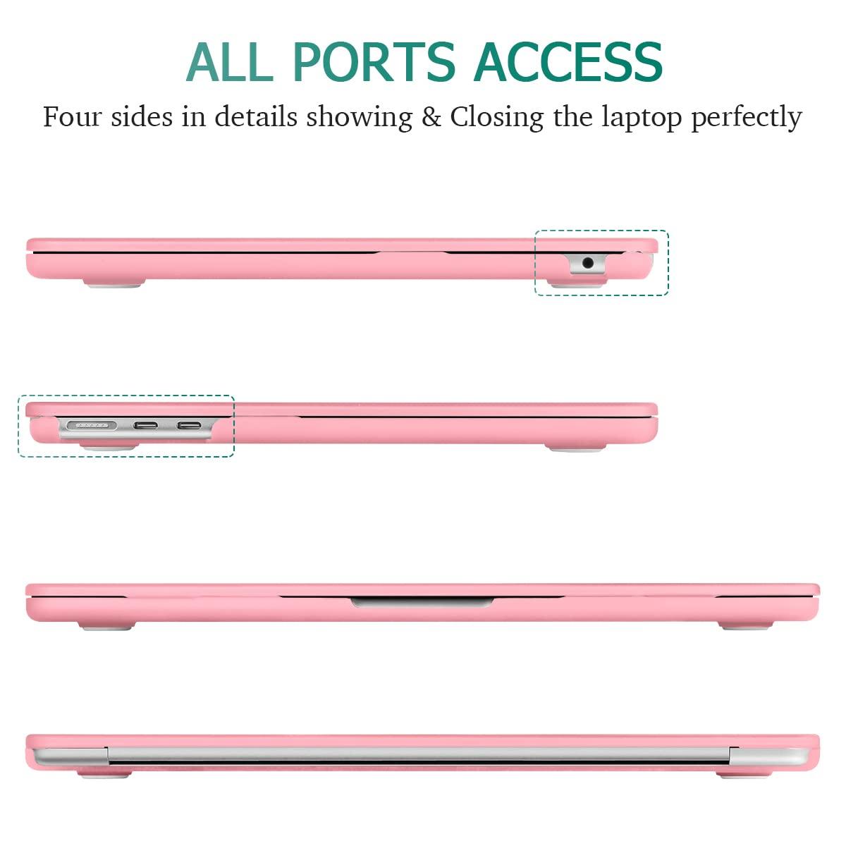 Suitable for 2023 2022 MacBook Air 13 inch case M2 Model A2681 Hard Shell Case Keyboard Cover Pink