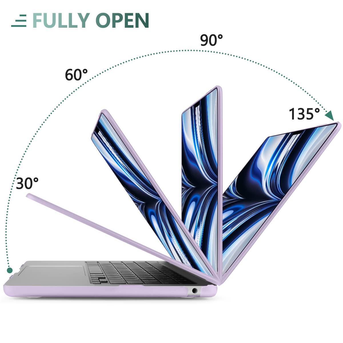 Suitable for 2023 2022 MacBook Air 13 inch case M2 Model A2681 Hard Shell Case Keyboard Cover Purple