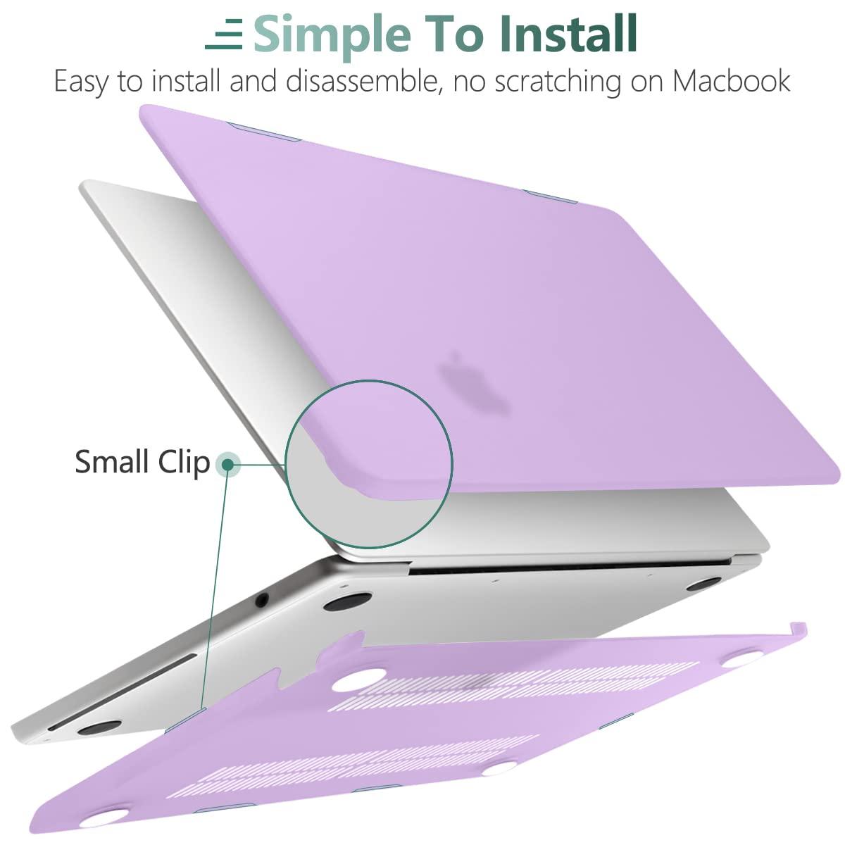 Suitable for 2023 2022 MacBook Air 13 inch case M2 Model A2681 Hard Shell Case Keyboard Cover Purple