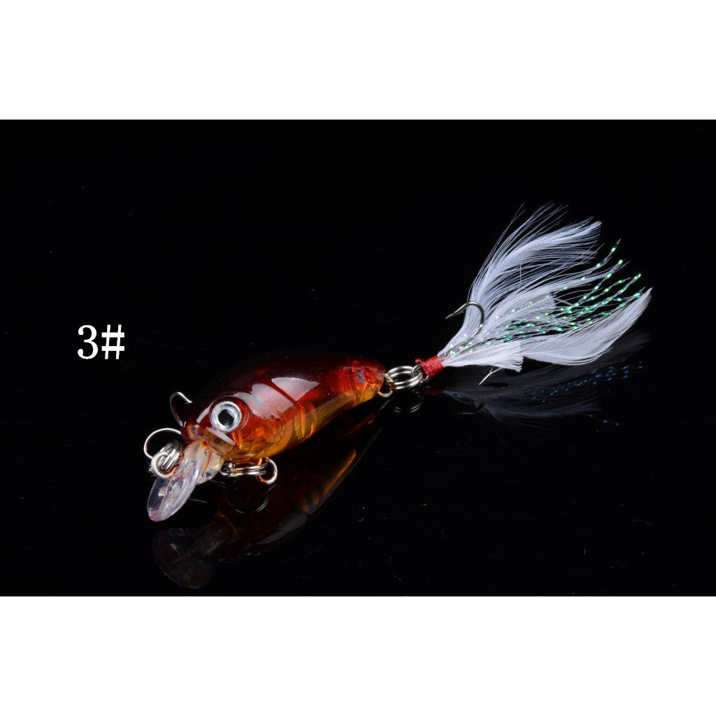 5x 4.5cm Popper Crank Bait Fishing Lure Lures Surface Tackle Saltwater