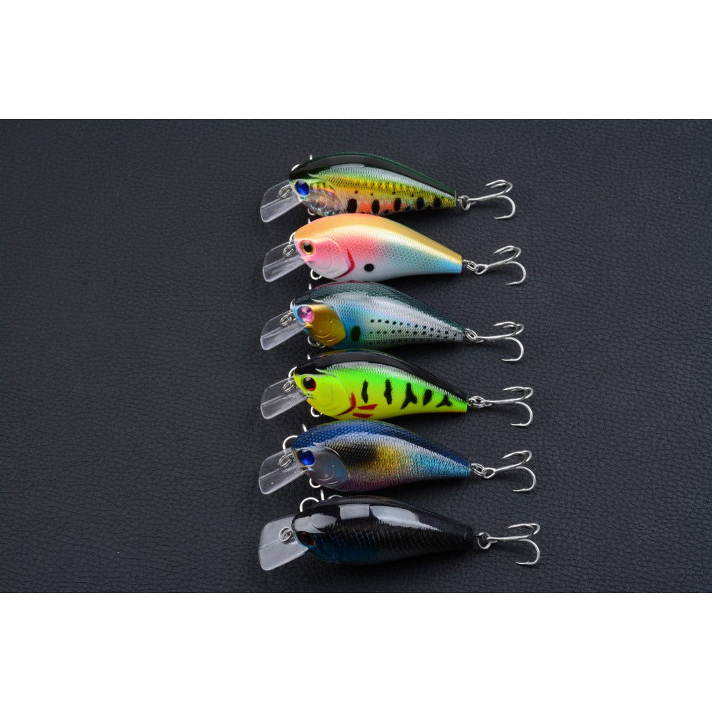 6x 8cm Popper Crank Bait Fishing Lure Lures Surface Tackle Saltwater