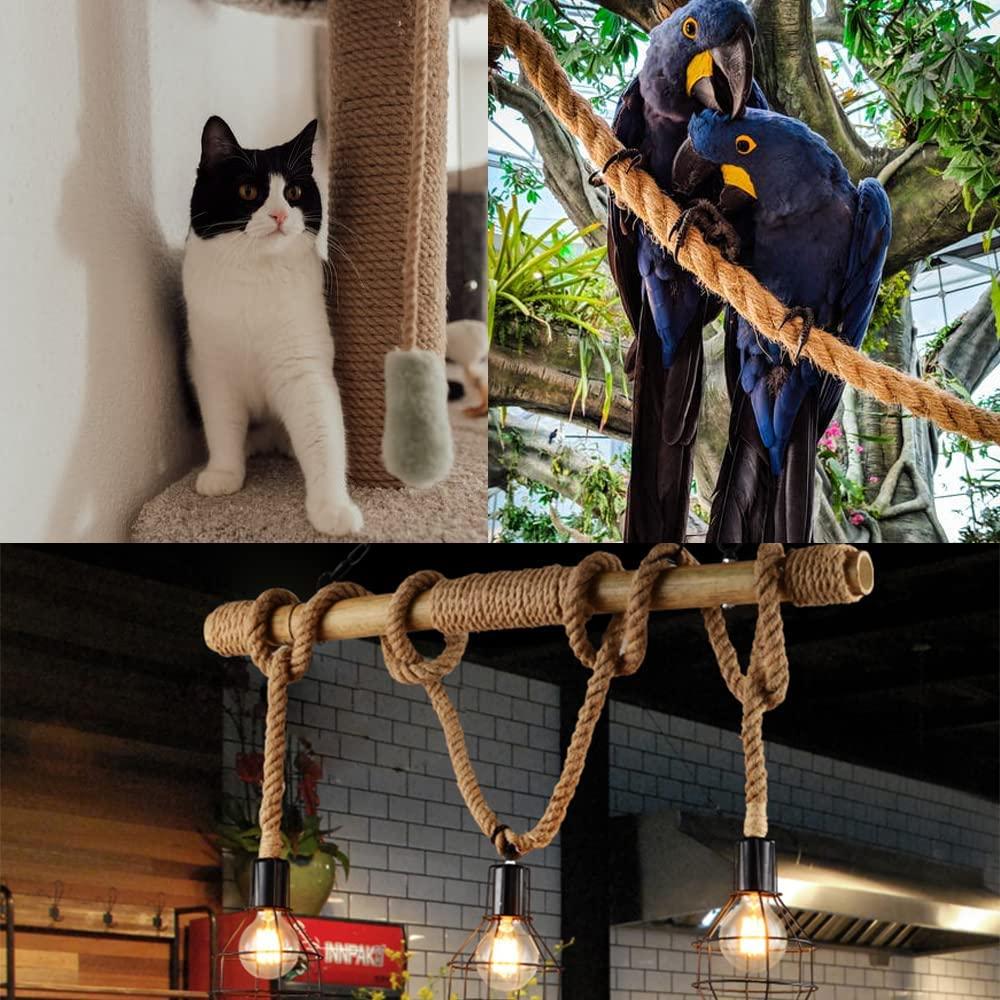 1m Sisal 20mm Rope Natural Twine Cord Thick Jute Hemp Manila Crafting Home Decor