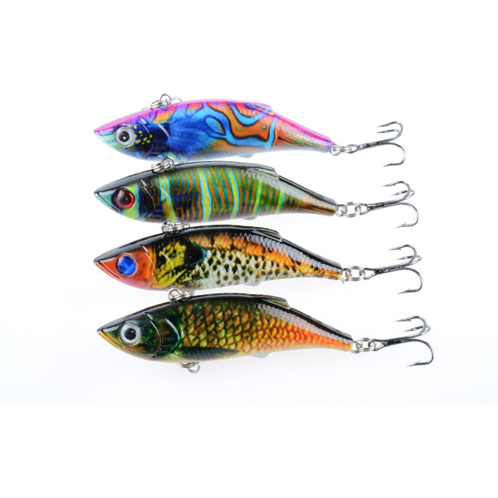 4x 8cm Vib Bait Fishing Lure Lures Hook Tackle Saltwater
