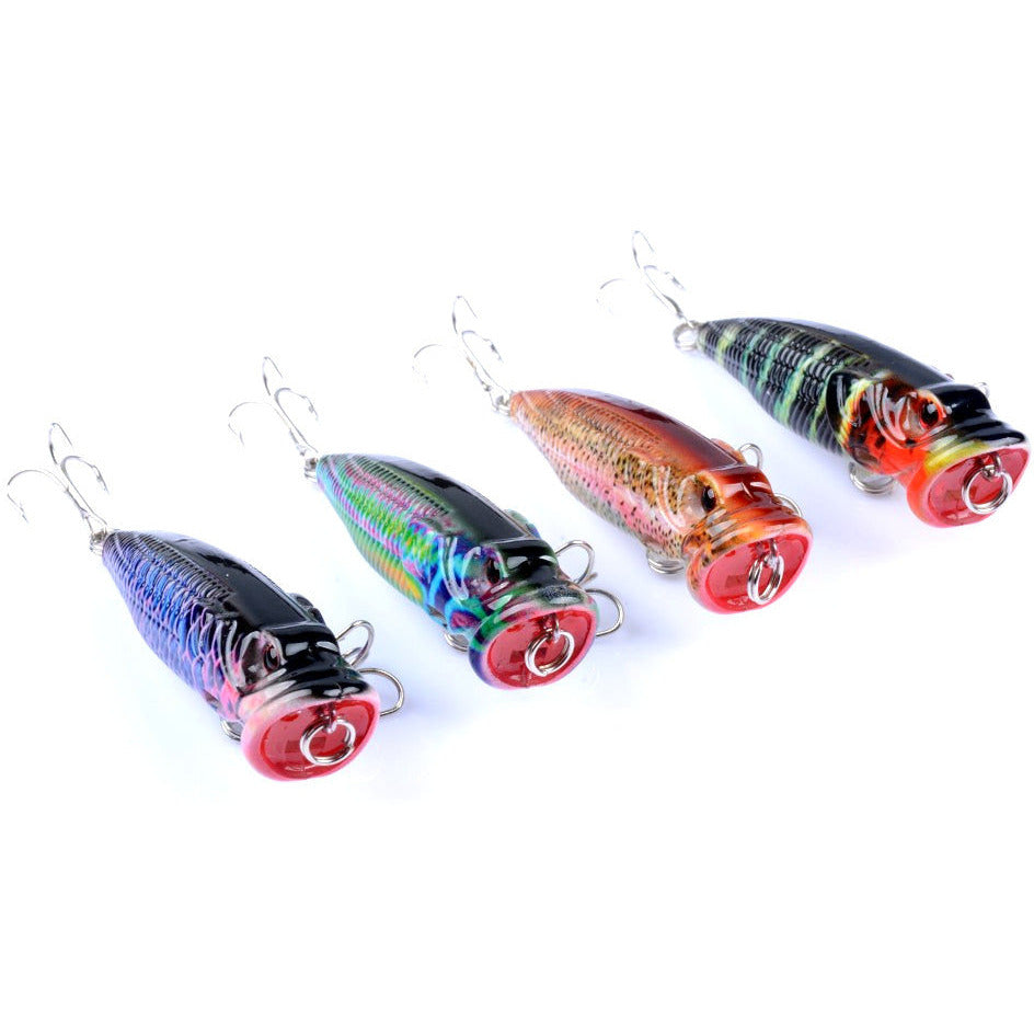 4X 6.5cm Popper Poppers Fishing Lure Lures Surface Tackle Fresh Saltwater