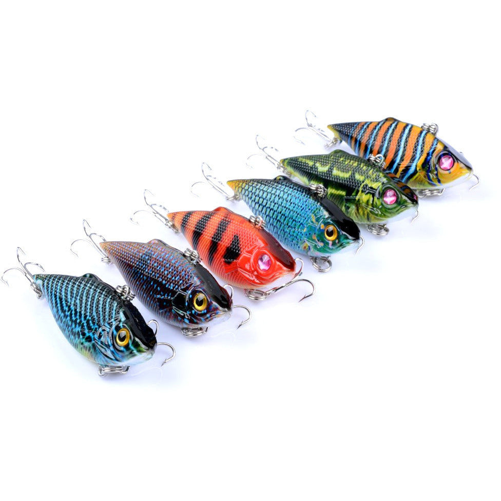 6x 6.5cm Vib Bait Fishing Lure Lures Hook Tackle Saltwater