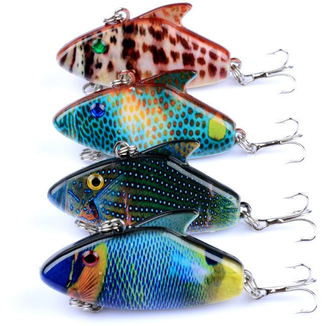 4x 5.5cm Vib Bait Fishing Lure Lures Hook Tackle Saltwater