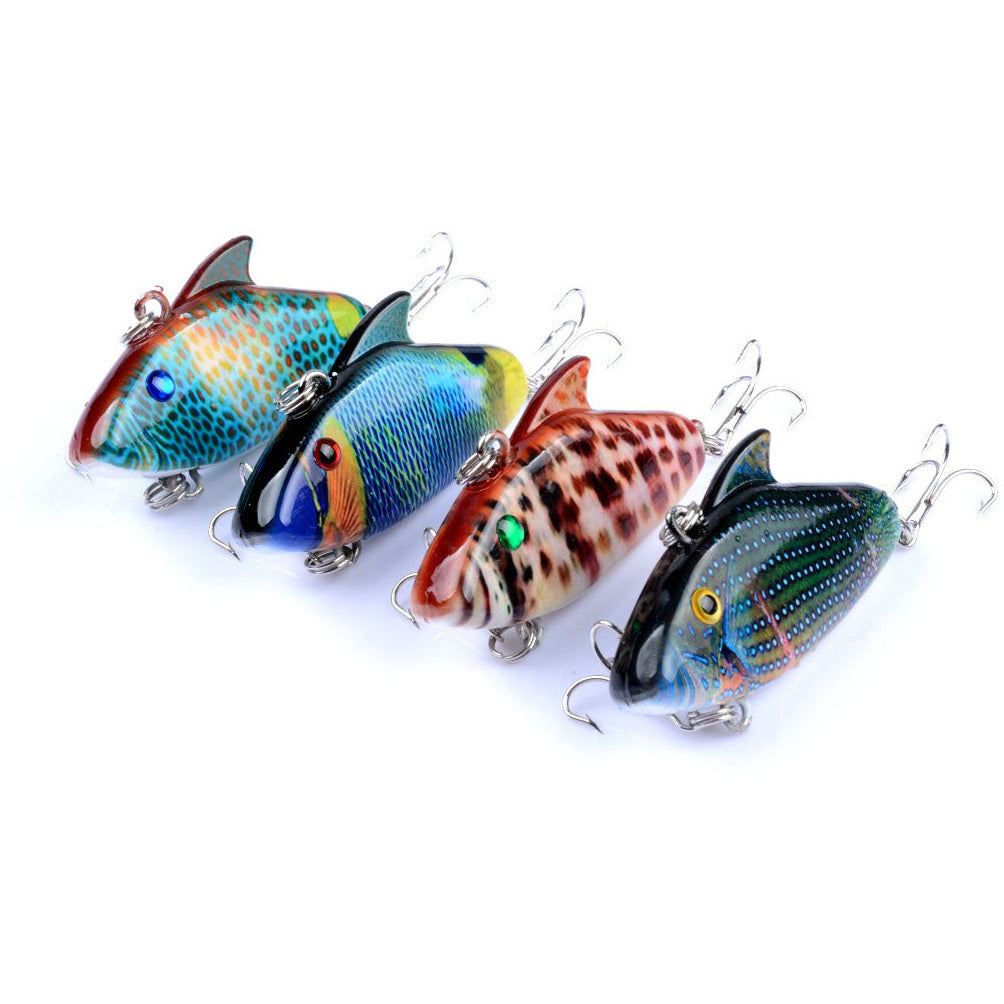 4x 5.5cm Vib Bait Fishing Lure Lures Hook Tackle Saltwater