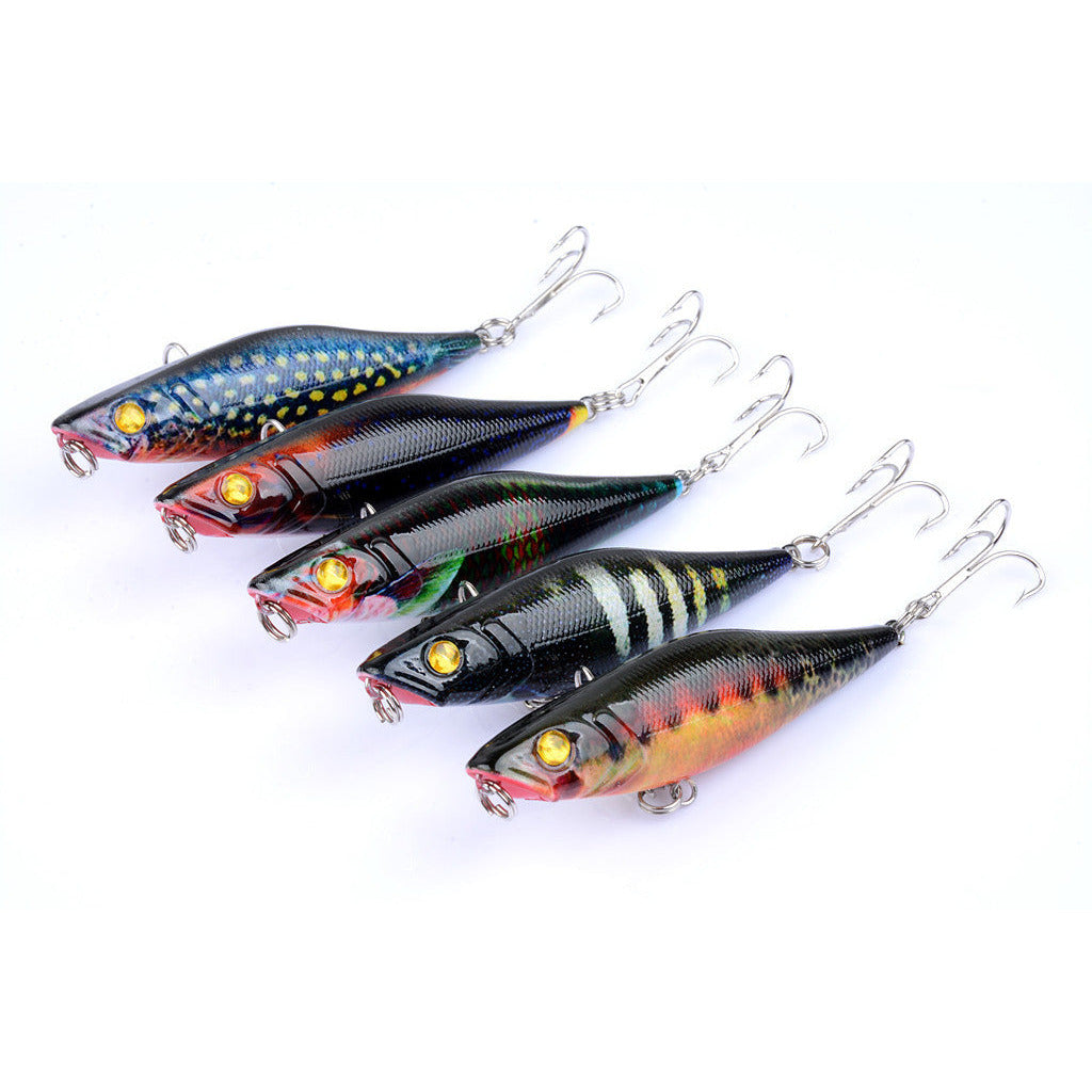 5X 7.5cm Popper Poppers Fishing Lure Lures Surface Tackle Fresh Saltwater