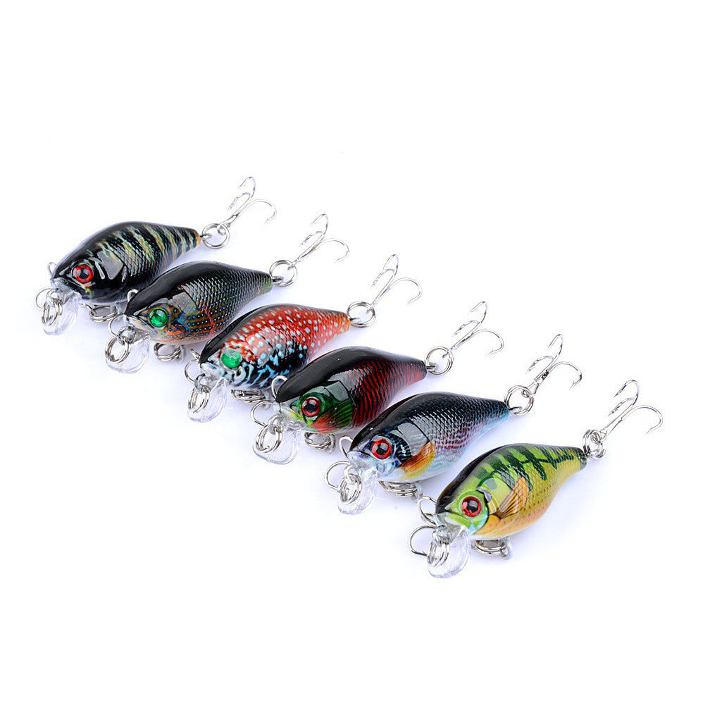 6x 4.3cm Popper Crank Bait Fishing Lure Lures Surface Tackle Saltwater