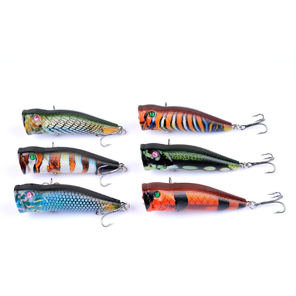 6X 7cm Popper Poppers Fishing Lure Lures Surface Tackle Fresh Saltwater