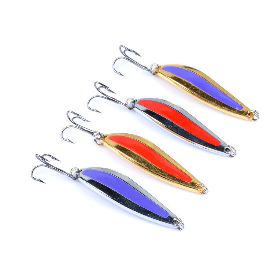 4x 10g Metal Spoon Fishing Hard Lure Spinner Spoon Baits