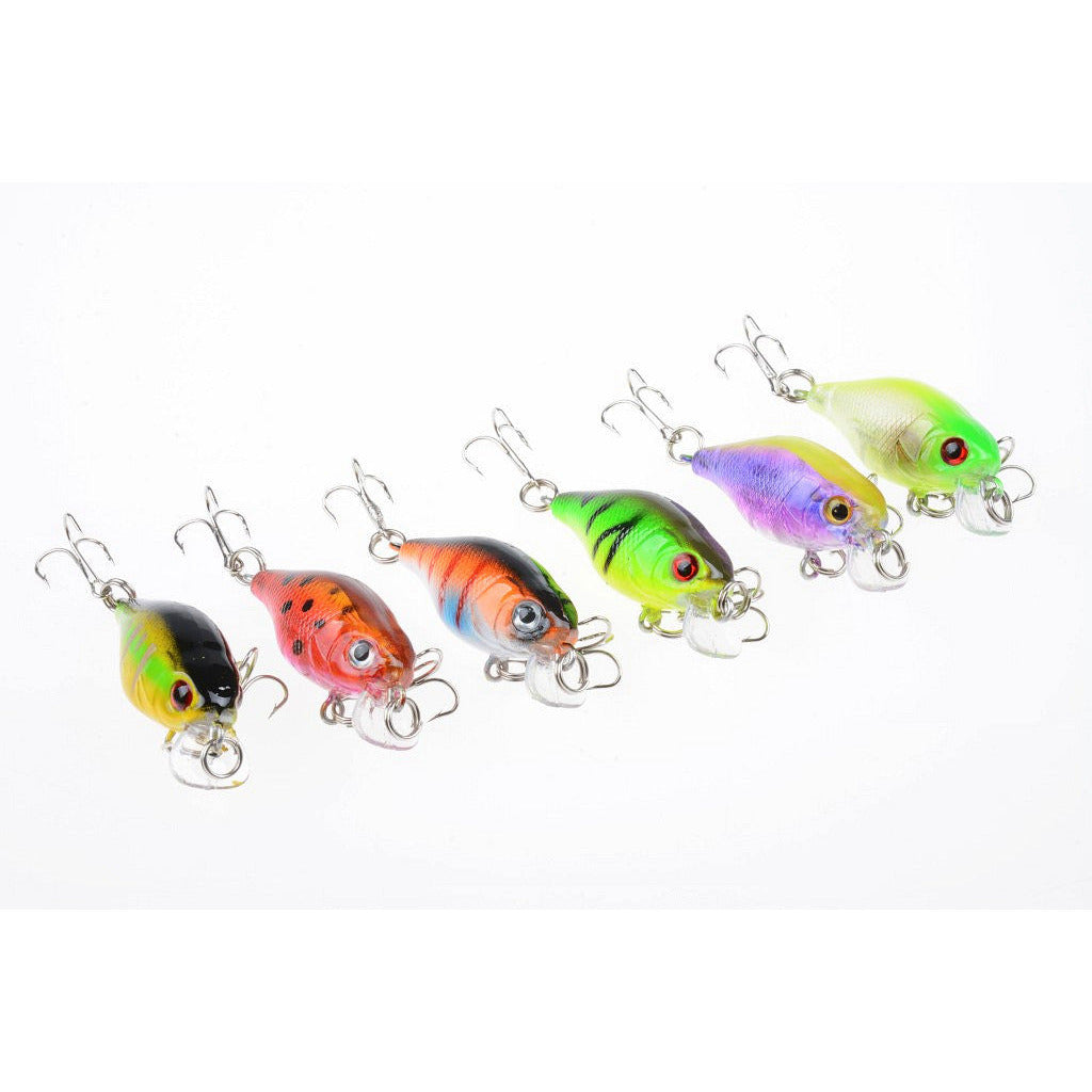 6x 4.5cm Popper Crank Bait Fishing Lure Lures Surface Tackle Saltwater
