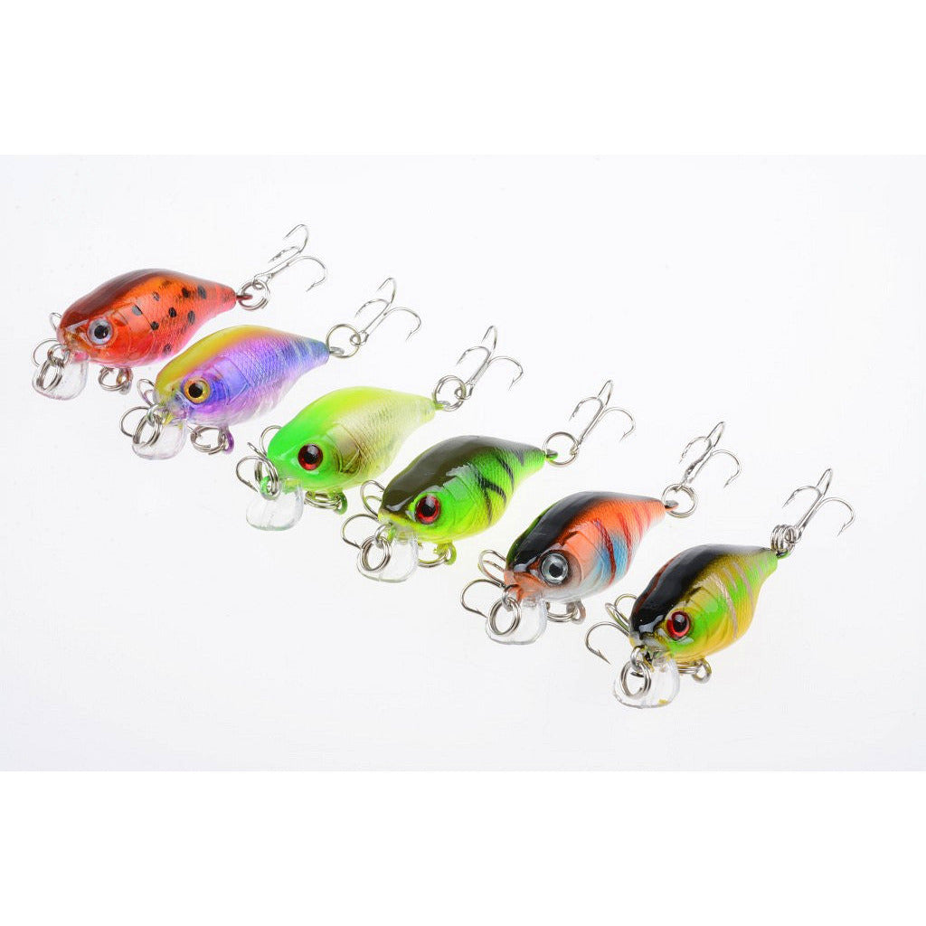 6x 4.5cm Popper Crank Bait Fishing Lure Lures Surface Tackle Saltwater