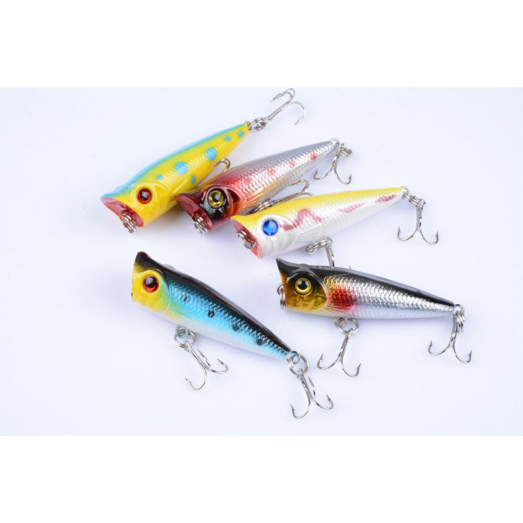 5X 5cm Popper Poppers Fishing Lure Lures Surface Tackle Fresh Saltwater