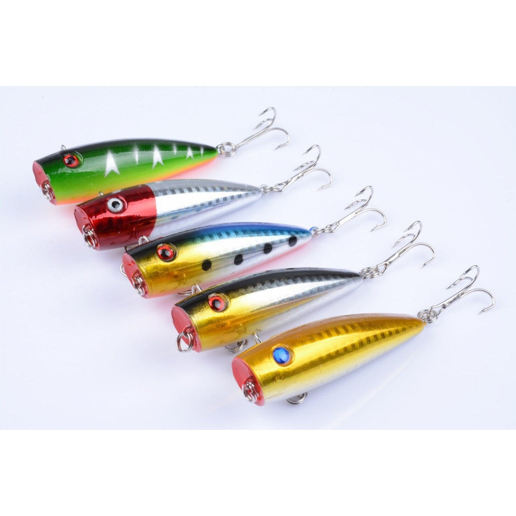 5X 7cm Popper Poppers Fishing Lure Lures Surface Tackle Fresh Saltwater