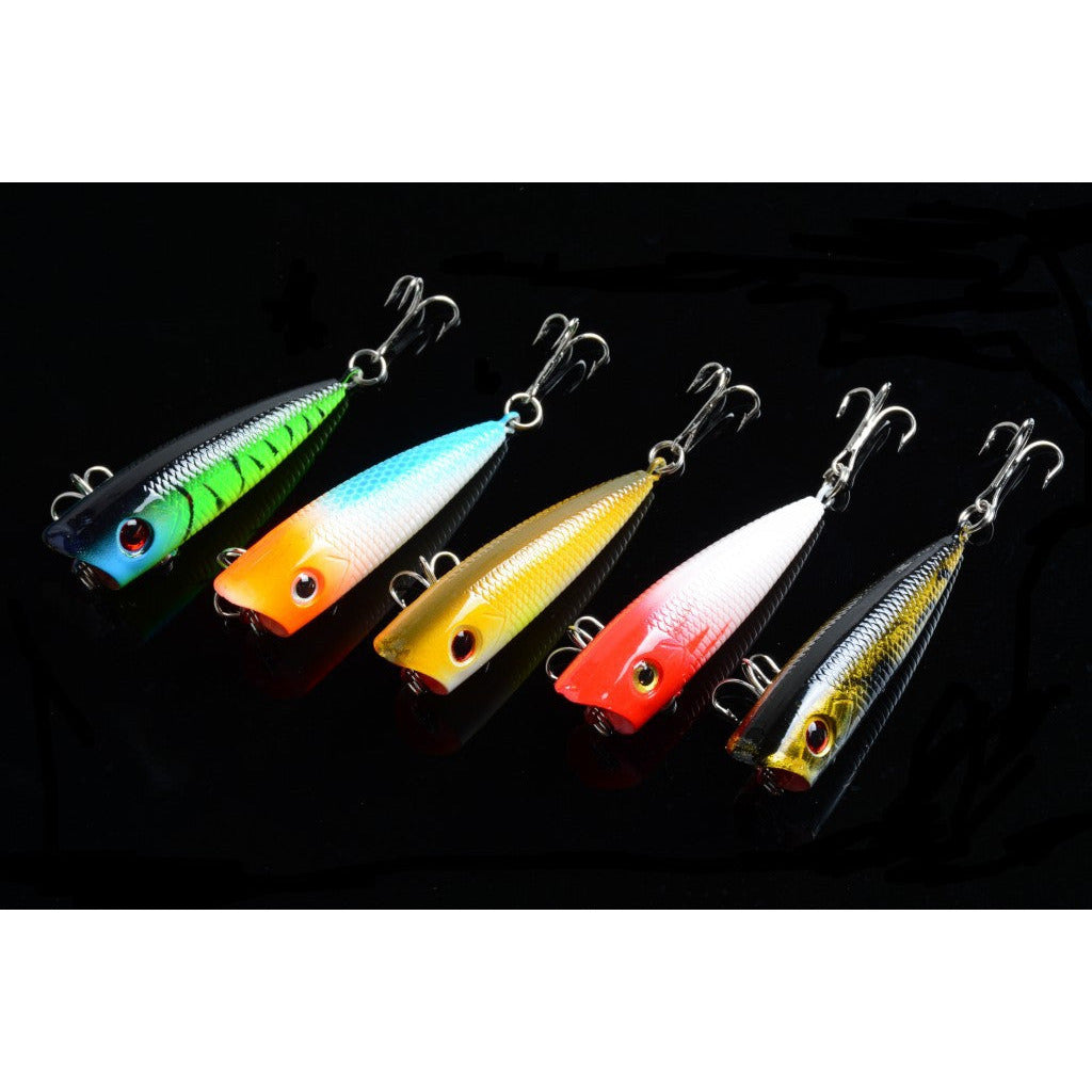 5X 6cm Popper Poppers Fishing Lure Lures Surface Tackle Fresh Saltwater