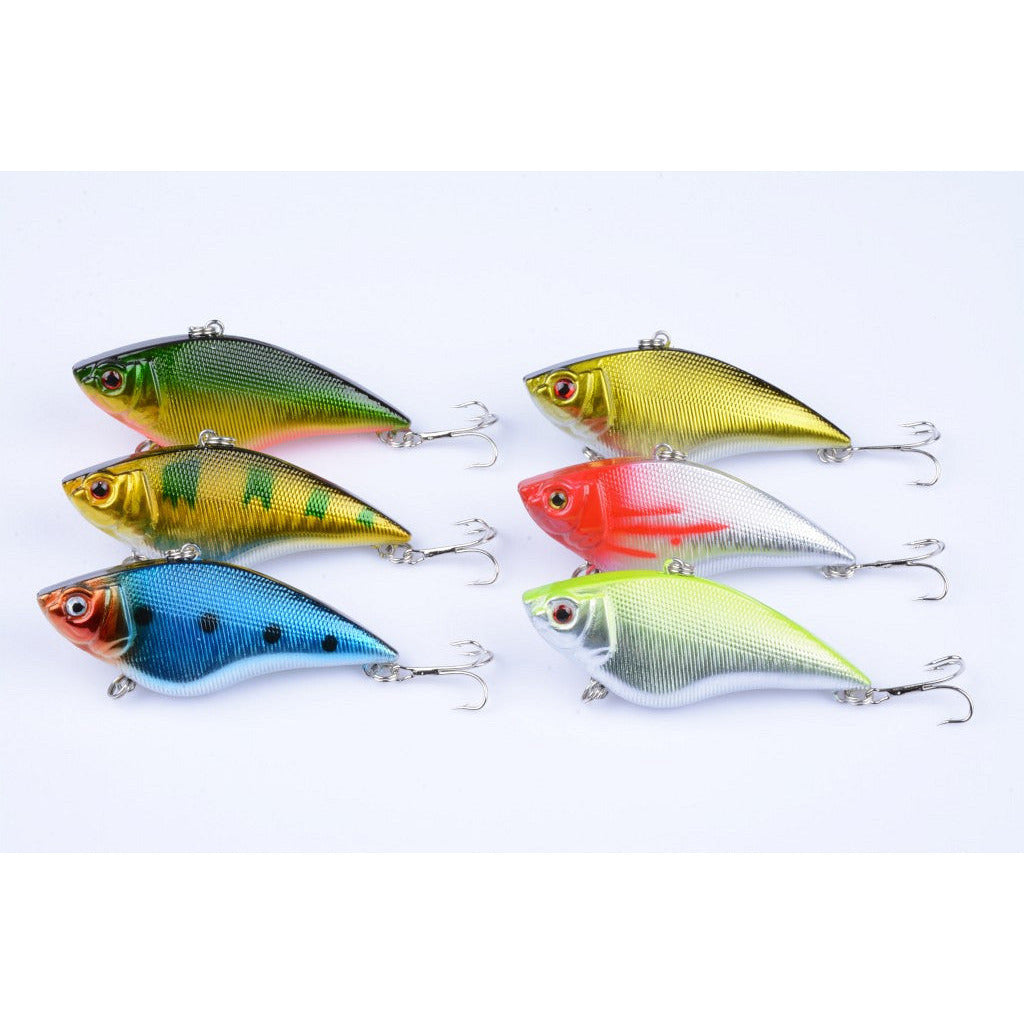 6x 7cm Vib Bait Fishing Lure Lures Hook Tackle Saltwater
