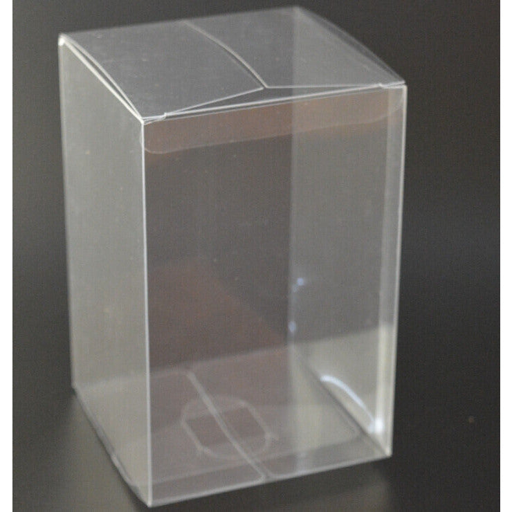 10 Pack of 8x8x10cm Clear PVC Plastic Folding Packaging Small rectangle/square Boxes for Wedding Jewelry Gift Party Favor Model Candy Chocolate Soap Box
