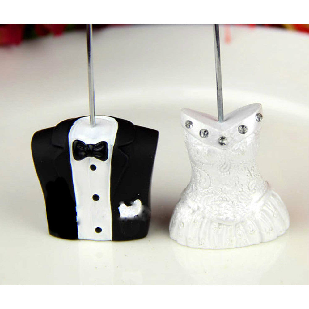 10 Pack of 5 Bride 5 Groom Wedding Name Card Place Stand - Wedding Table Decoration Bomboniere Favour Gift