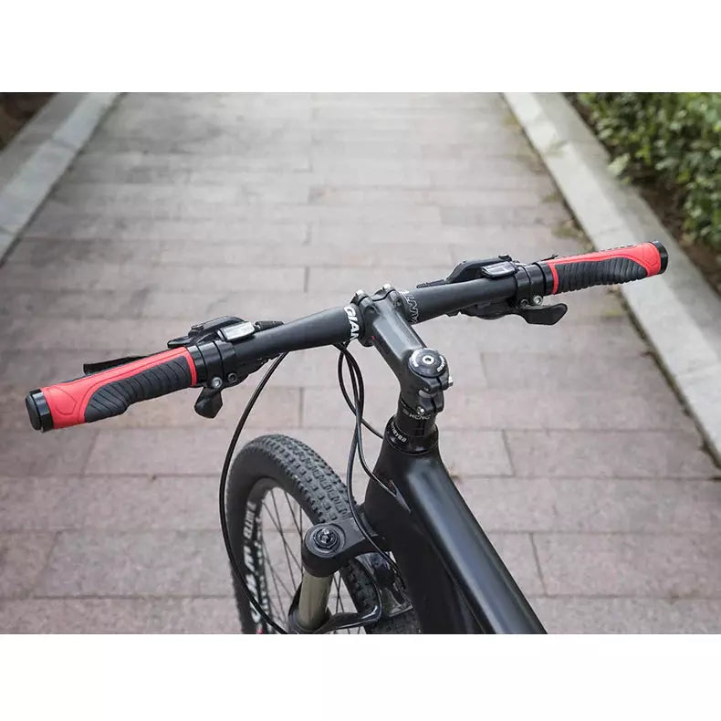 Bicycle Grips MTB Road Bike Double Lock Rubber Handlebar Grips Anti-Slip Rock Bros RED